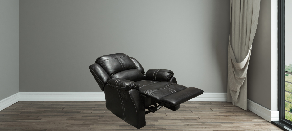 Lorraine Bel-Aire Deluxe Ebony Reclining Chair Full Reclined by American Home Line